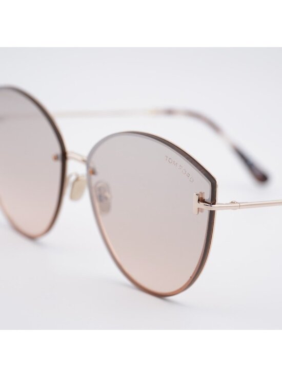 Tom Ford Evangeline FT1106 28U Sunglasses Shiny Rose Gold Cat Eye Frame main image 8